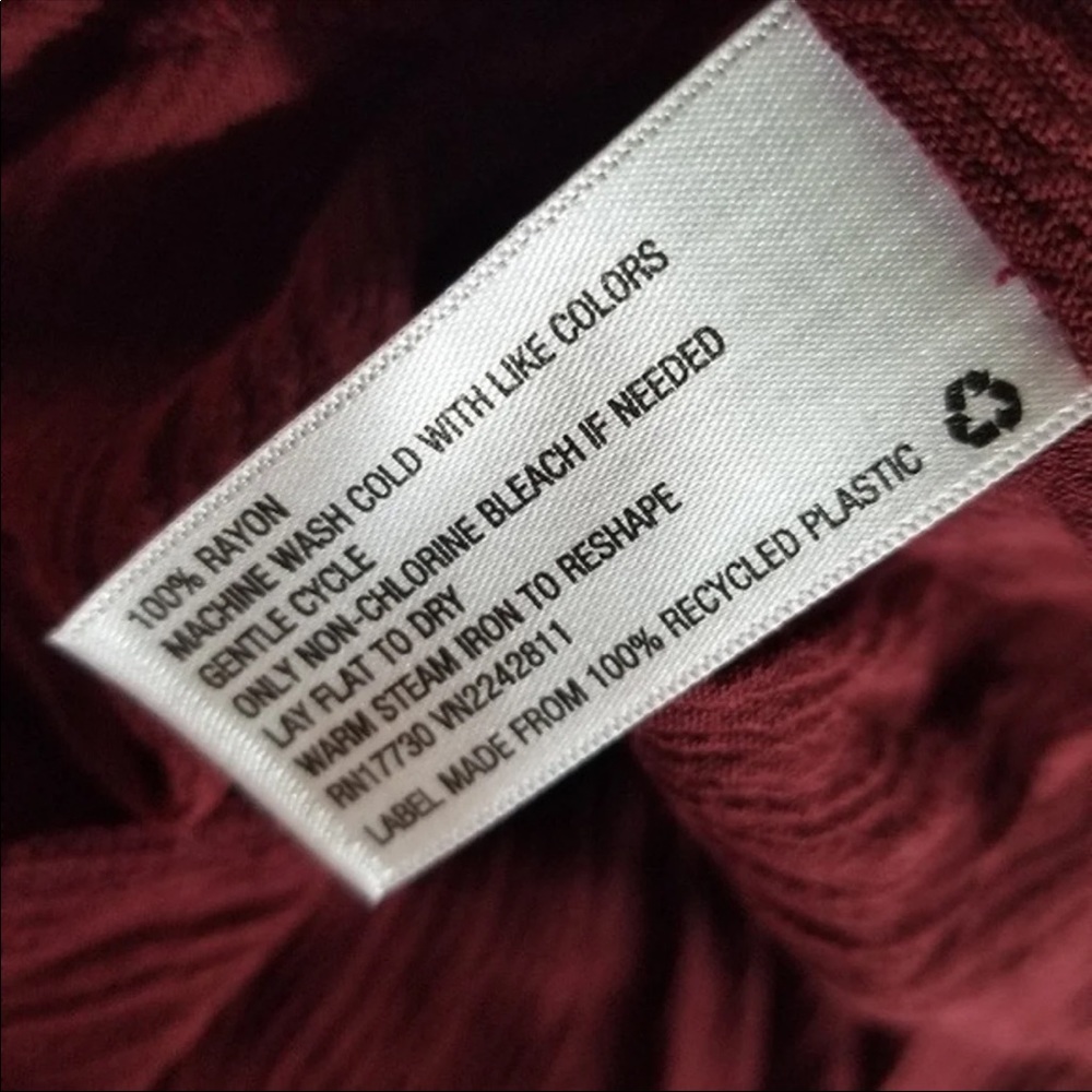 MOSSIMO RUFFLE ONE SHOULDER BURGUNDY/ RED DRESS - Picture 7 of 8